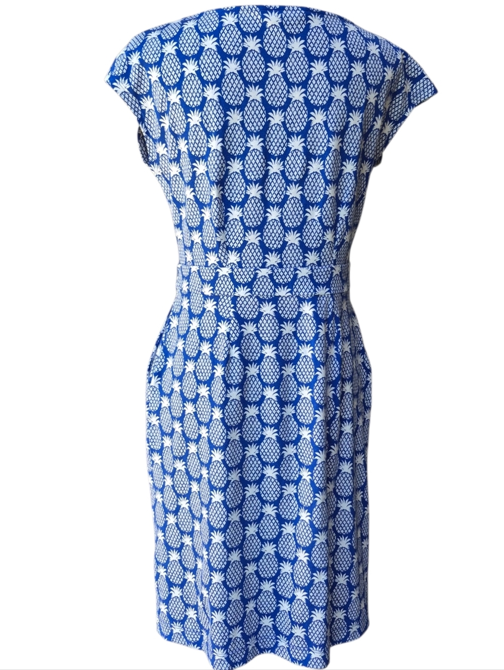 Boden Florrie Jersey Pineapple Print Dress Pockets Size 8 - Picture 3 of 16